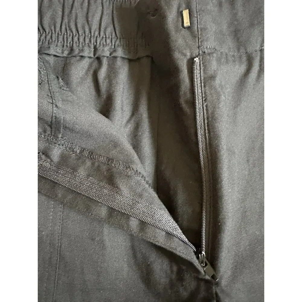 Zara Black Belted Trouser Pant size Medium - NWT